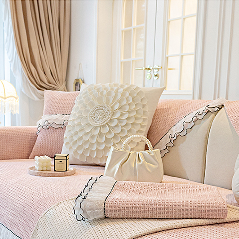 4design frill black line feminine cushion cover