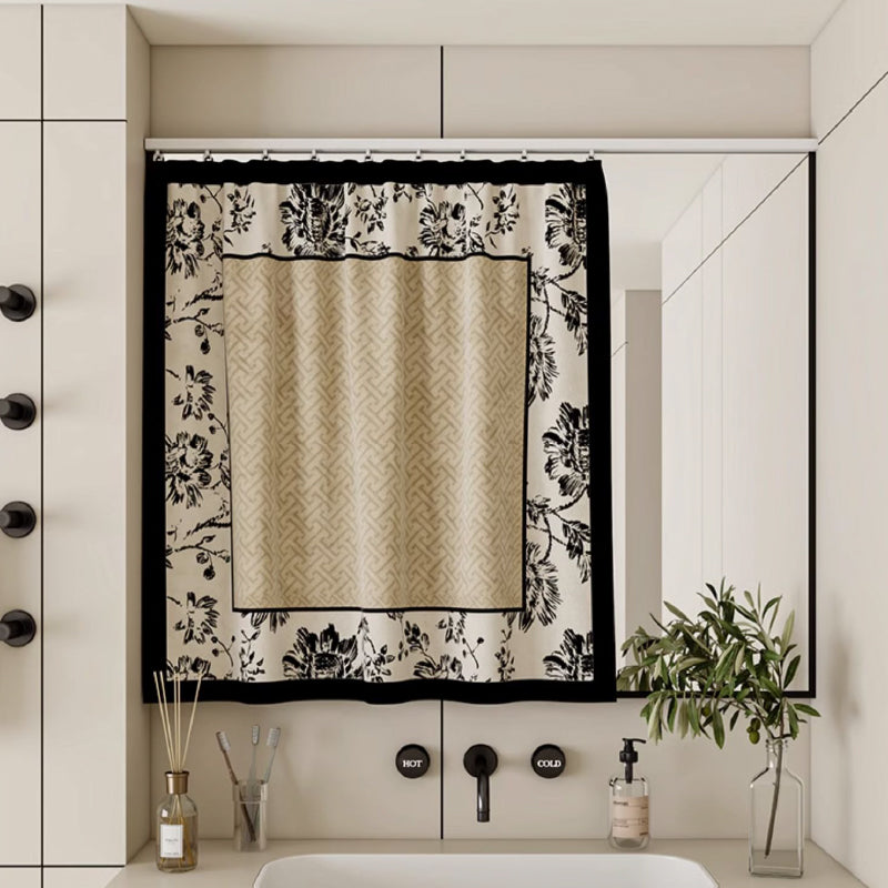 3design monotone floral curtain