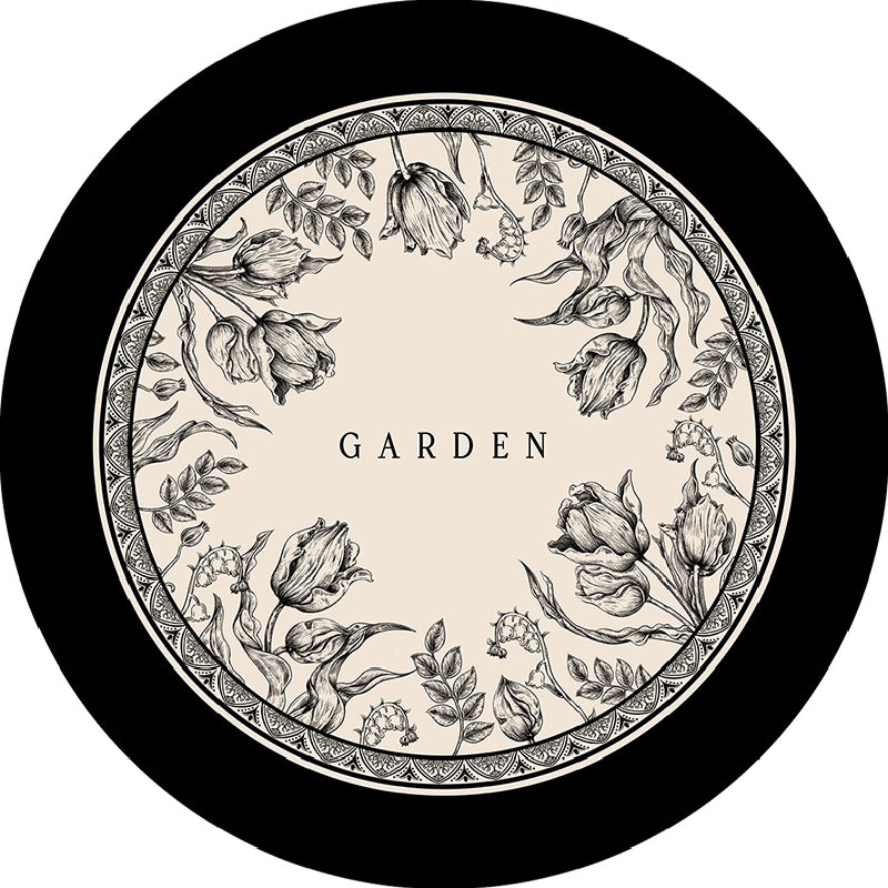 2design black bloom tulip place mat