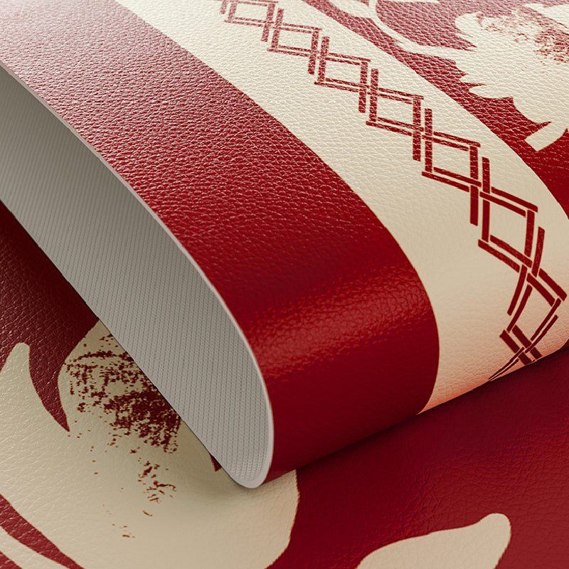 burgundy red fower table mat