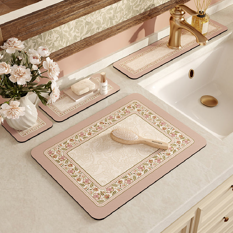 elegant flower bathroom coaster