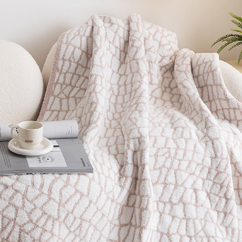 3color pastel block blanket