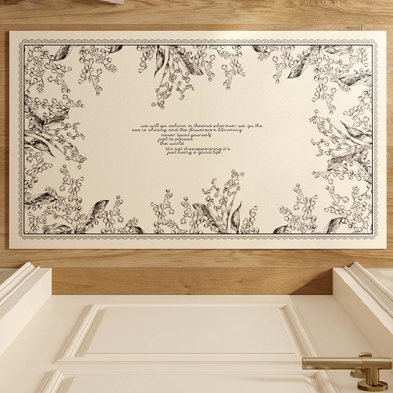 girly monochrome door mat