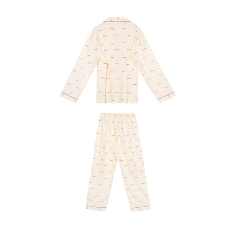 2type ribbon pink piping roomwear