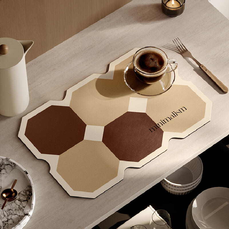 square minimalism brick sink mat