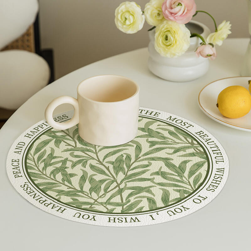 6design fancy floral round place mat
