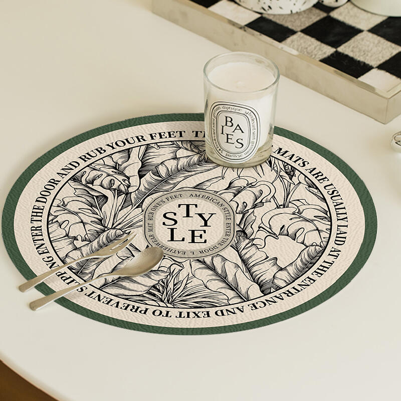 4design floral round sink mat