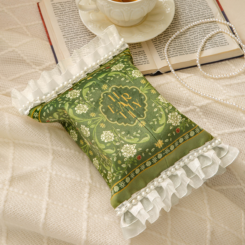 frill floral green tissue case