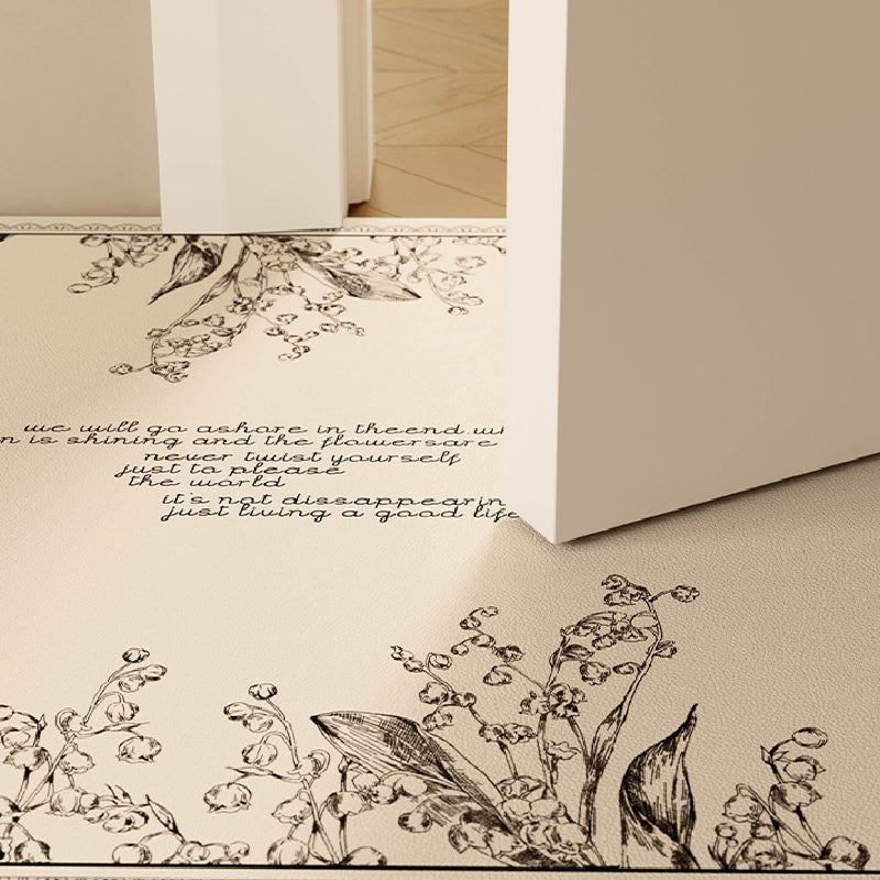 girly monochrome door mat