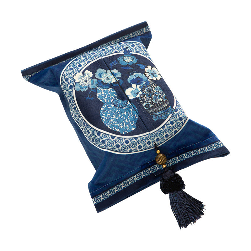2design blue flower elegance tissue case