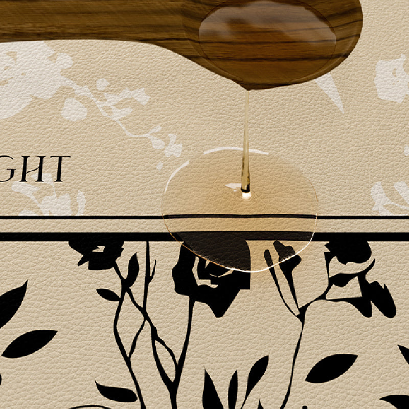 black moon light square table mat