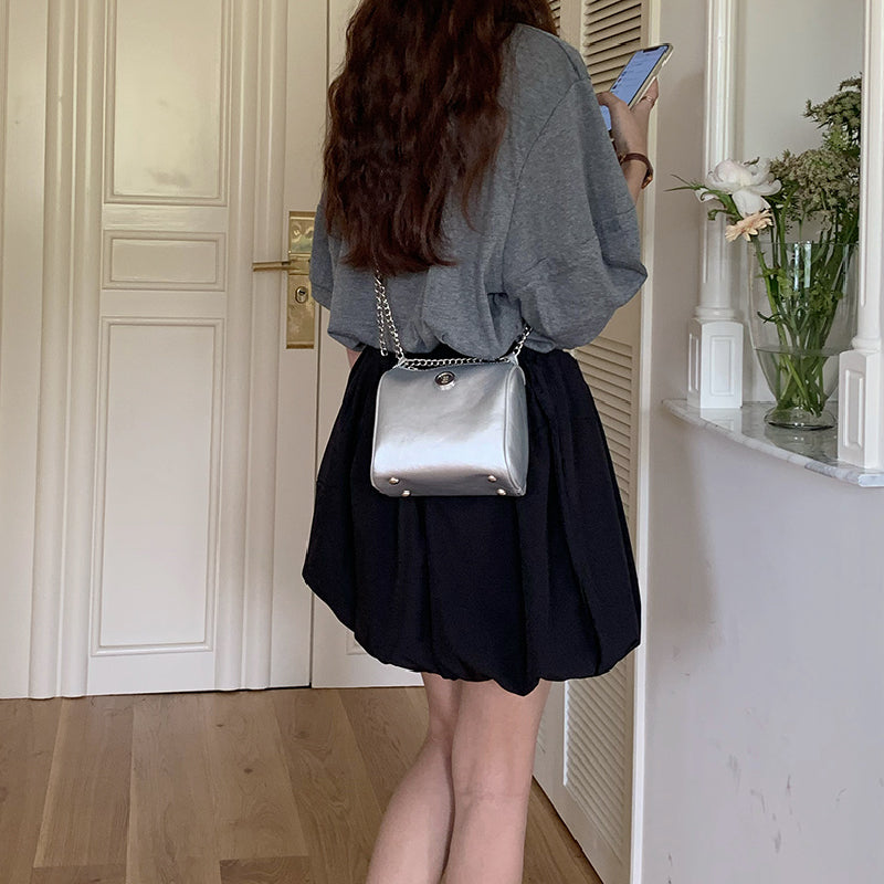 elegant compact shoulder bag