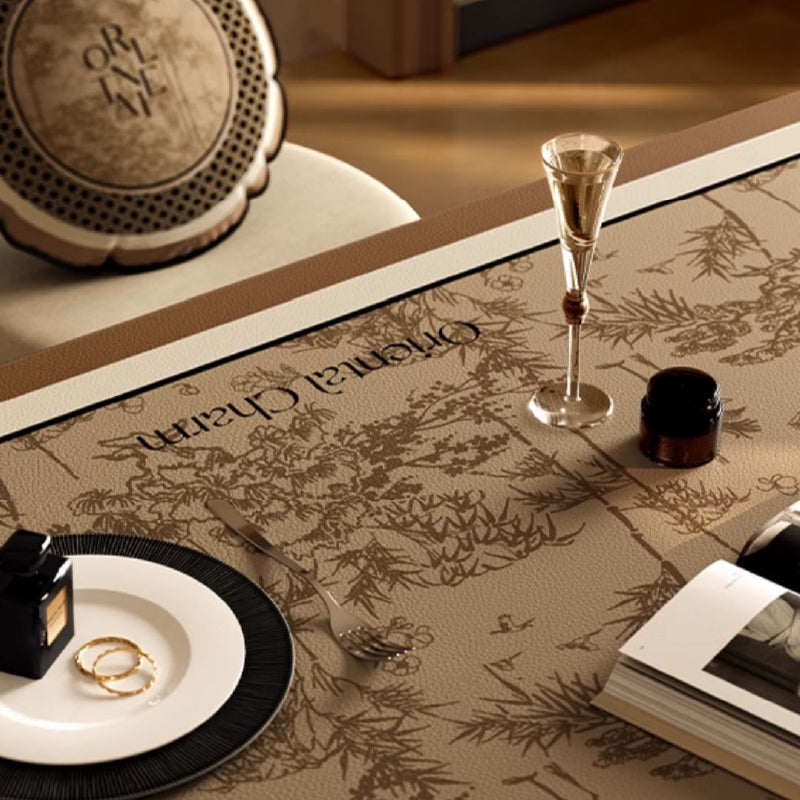 brown oriental charm table mat