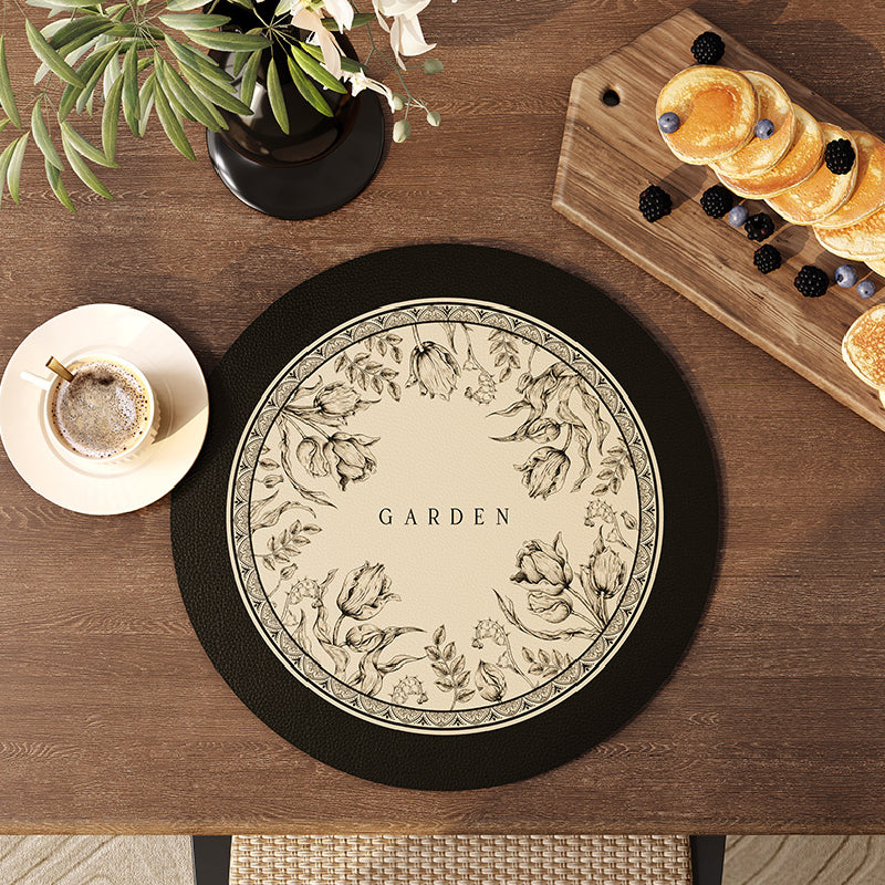 2design black bloom tulip place mat