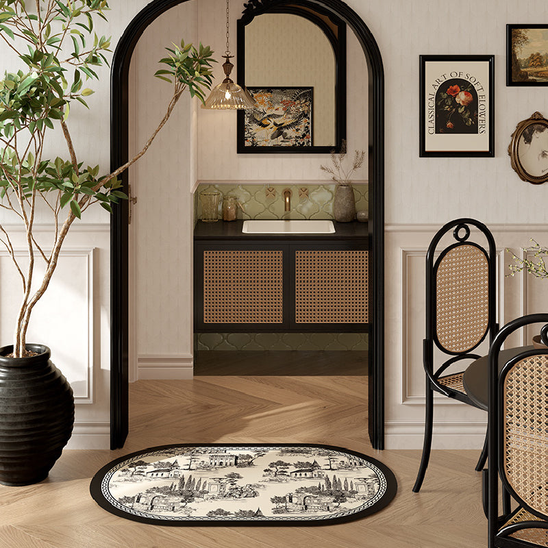 2design black frill elegance bath mat