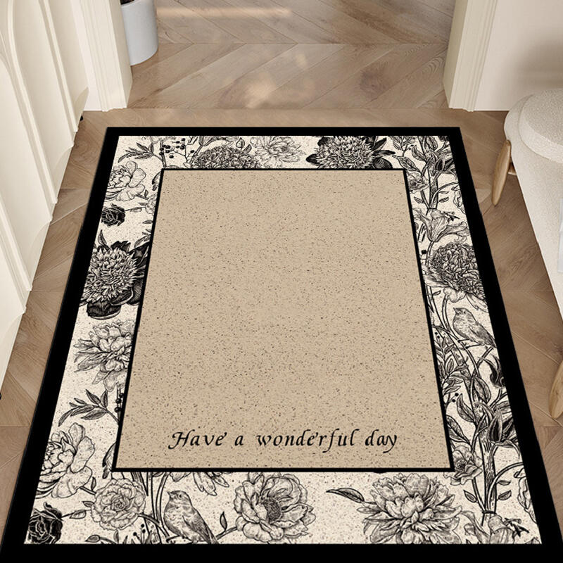 luxury wonderful flower door mat