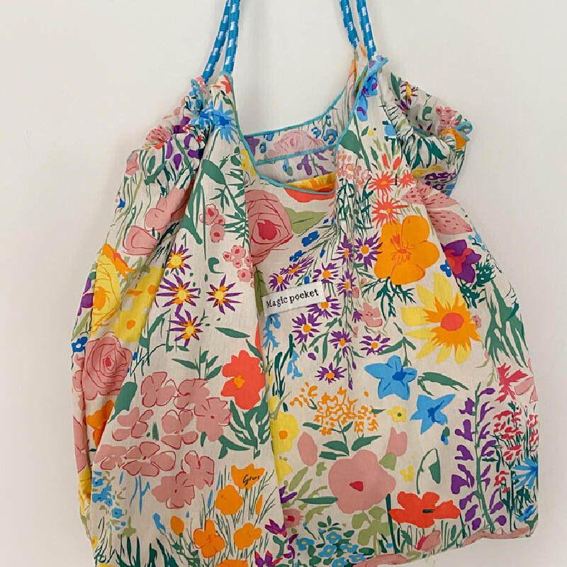 3design vivid floral tote bag
