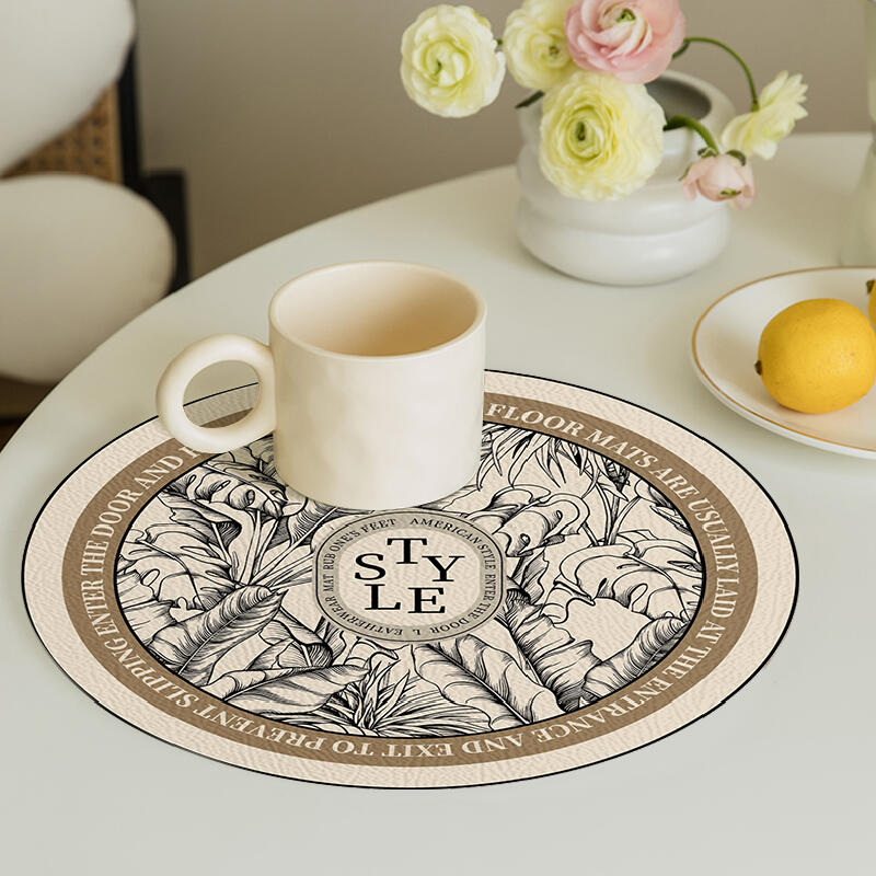 4design floral round sink mat