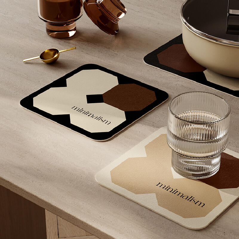square minimalism brick coaster