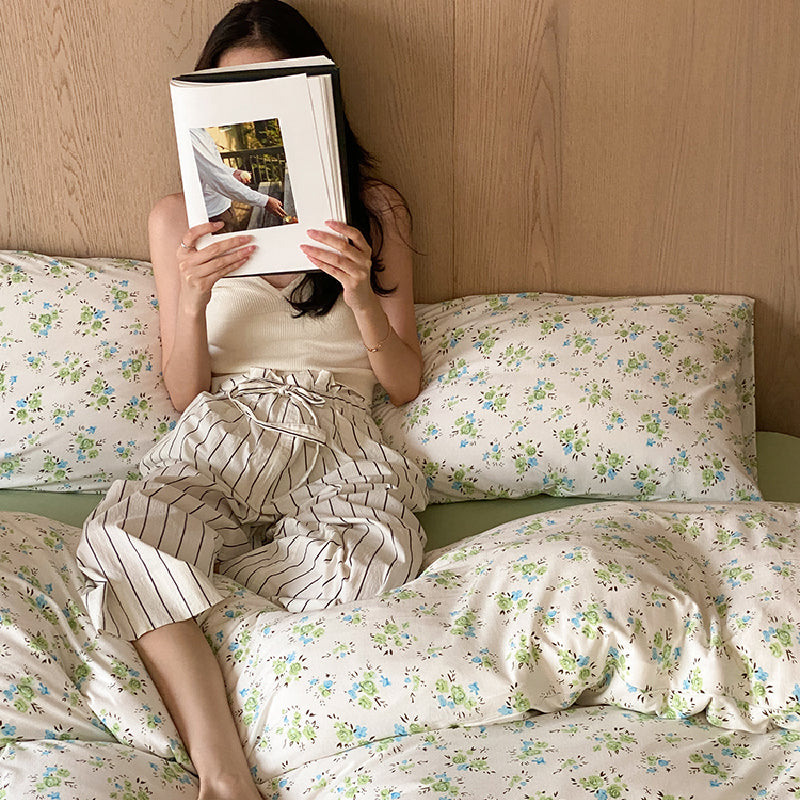 2design natural floral flower bedlinen set