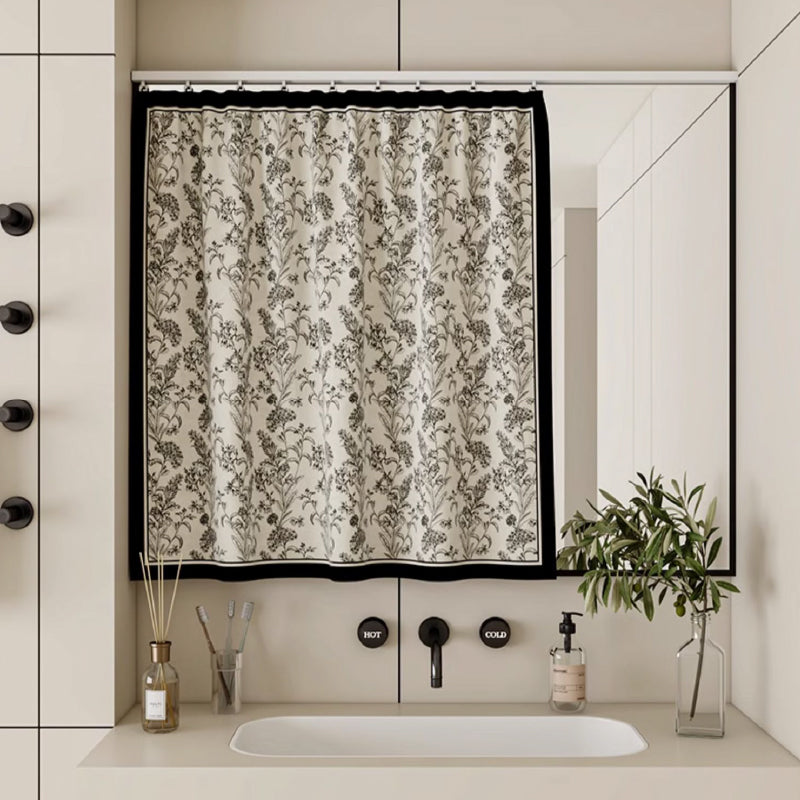 3design monotone floral curtain