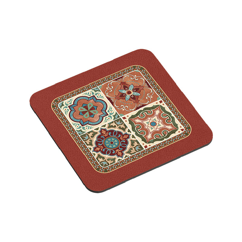 elegant geometric pattern bathroom coaster