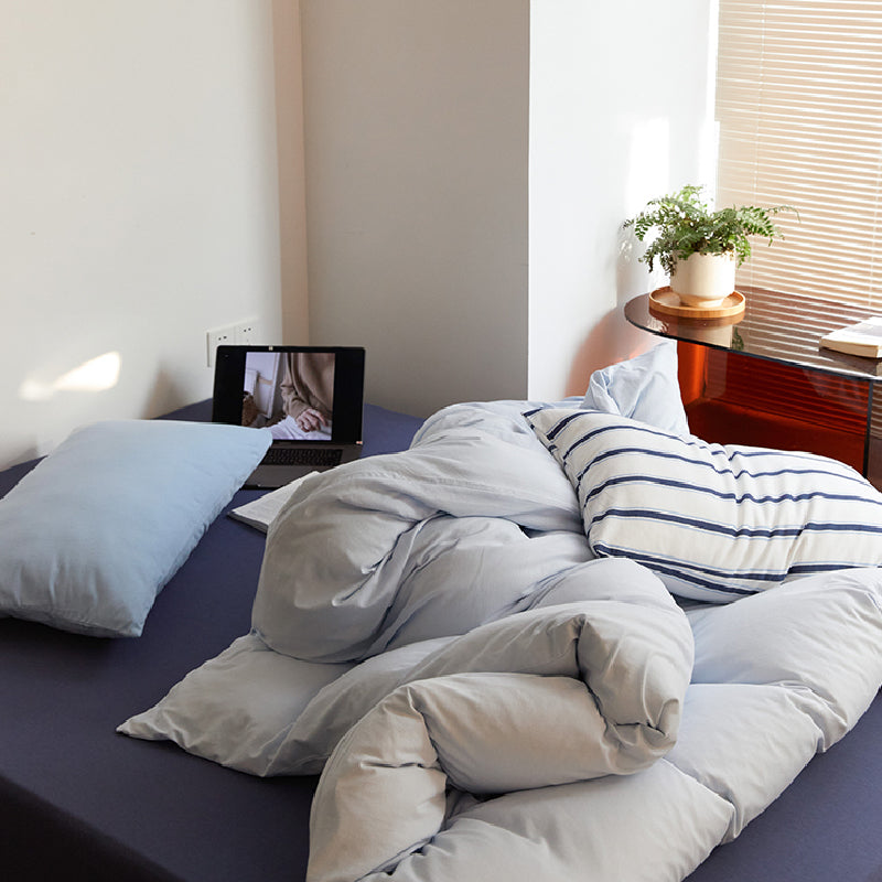 3design blue simple bedlinen set