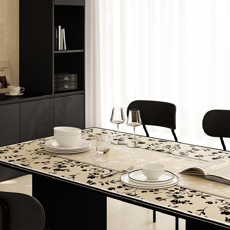 black moon light square table mat