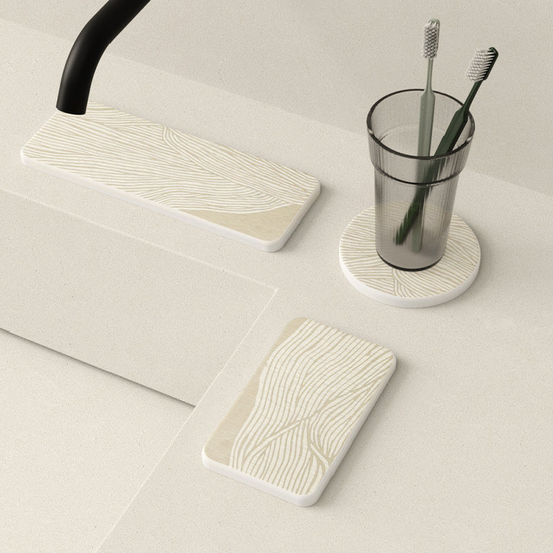 4design stripe bathroom coaster