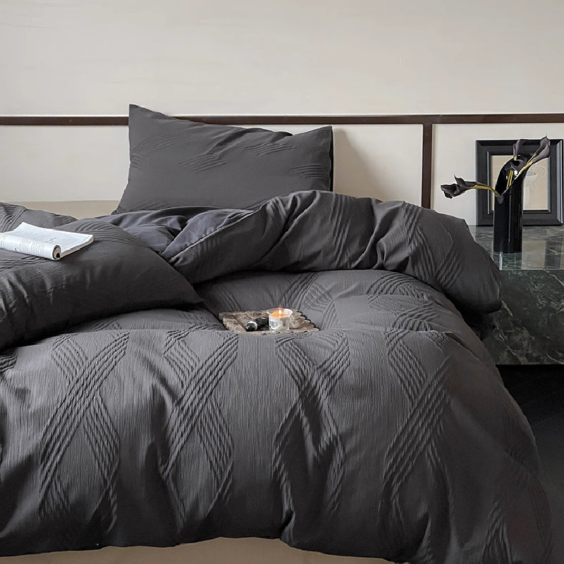 5color simple jacquard bedlinen set