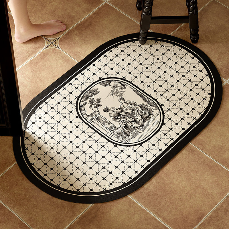 2design black frill elegance bath mat