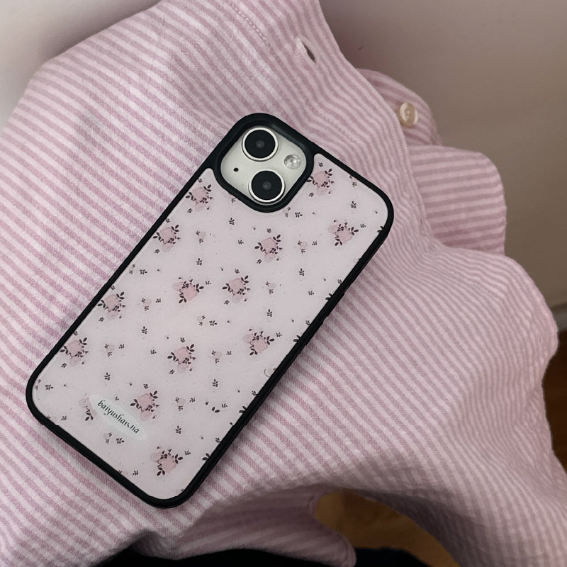 girly floral pink iphone case