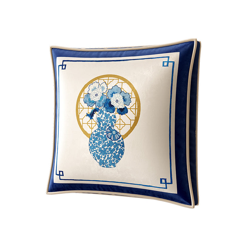 2design blue flower elegance cushion