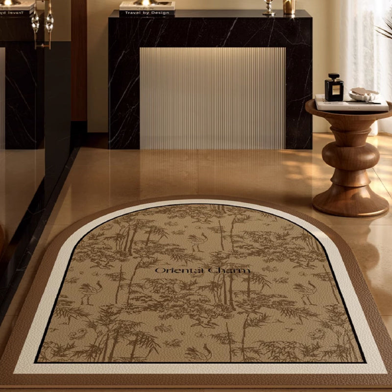 2type brown oriental charm door mat