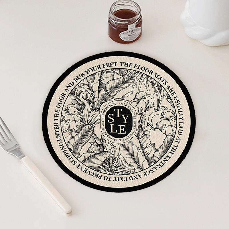 4design floral round sink mat