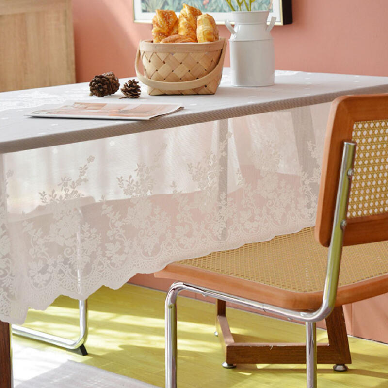 3design white summer lace table cloth