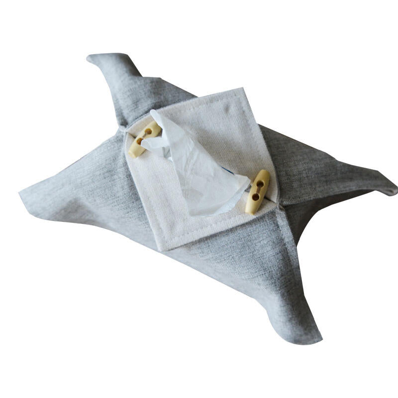 6color simple linen tissue case