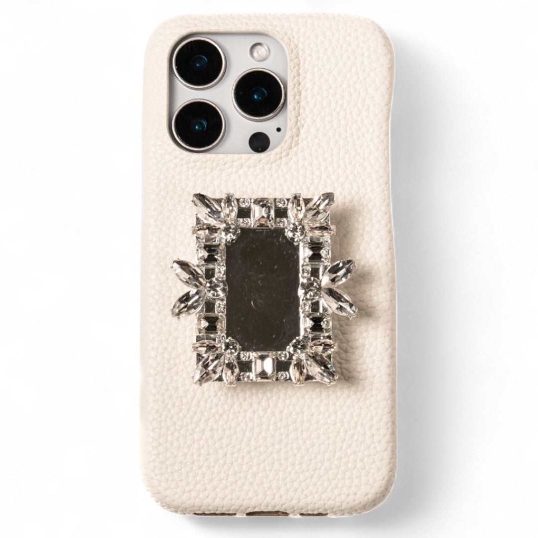 Jeweled Elegance Mirror & Grip iPhone Case