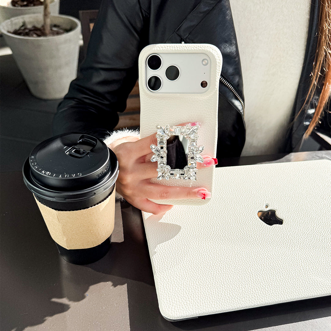 Jeweled Elegance Mirror & Grip iPhone Case
