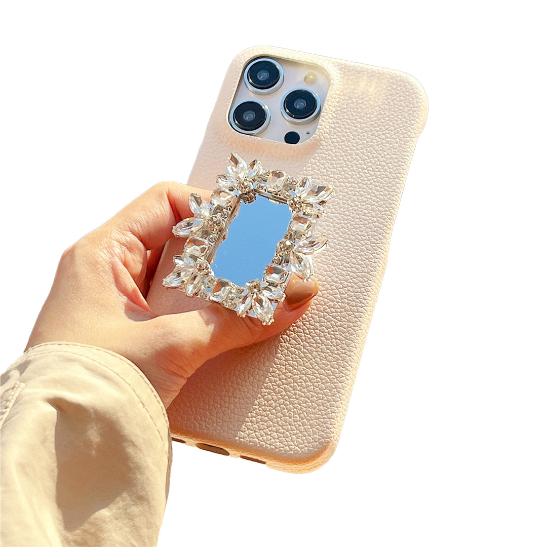 Jeweled Elegance Mirror & Grip iPhone Case