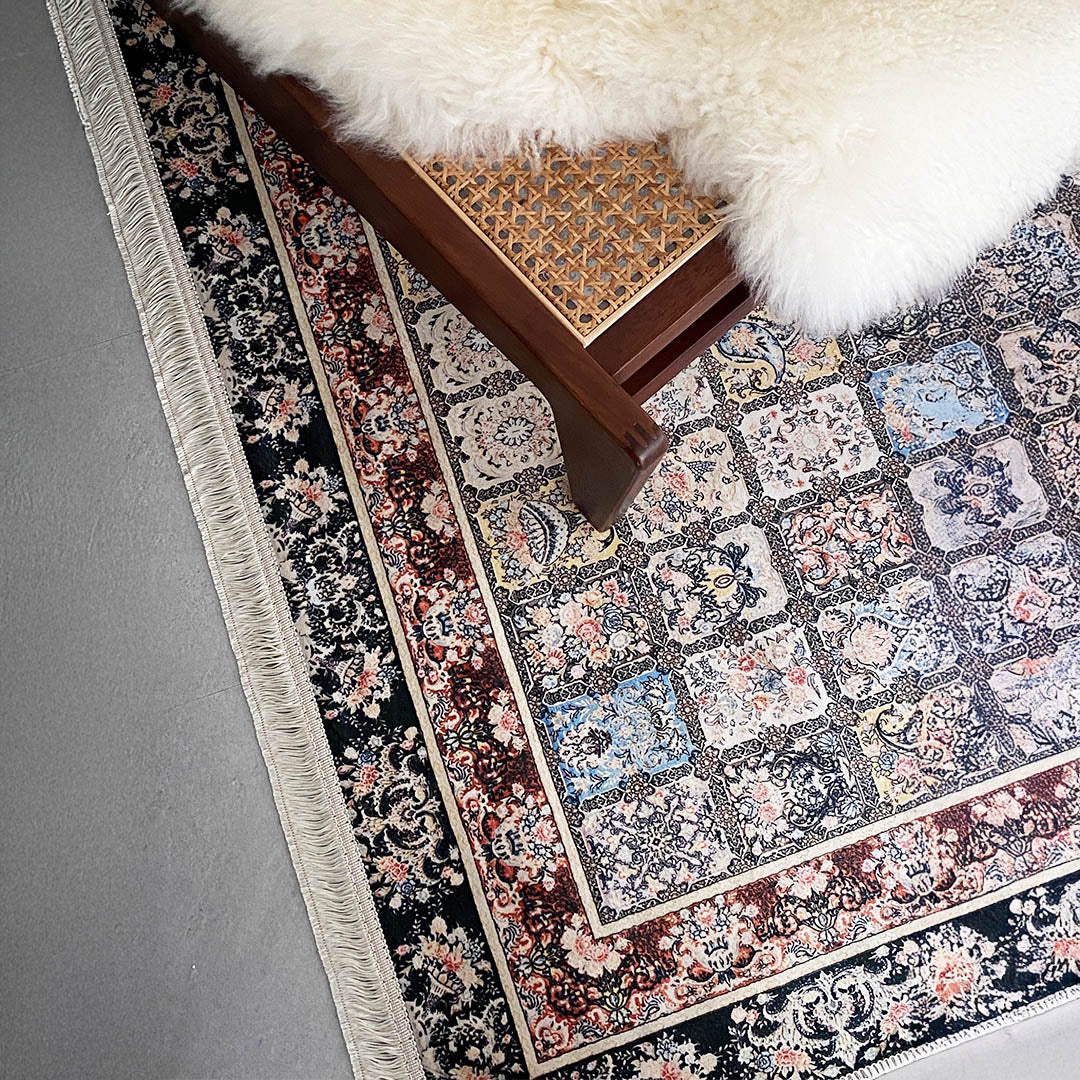 【即納】oriental flower rug carpet (120×180cm)