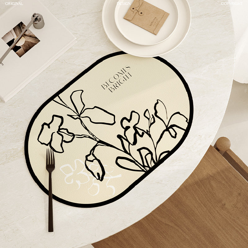 becomes bright nile flower place mat