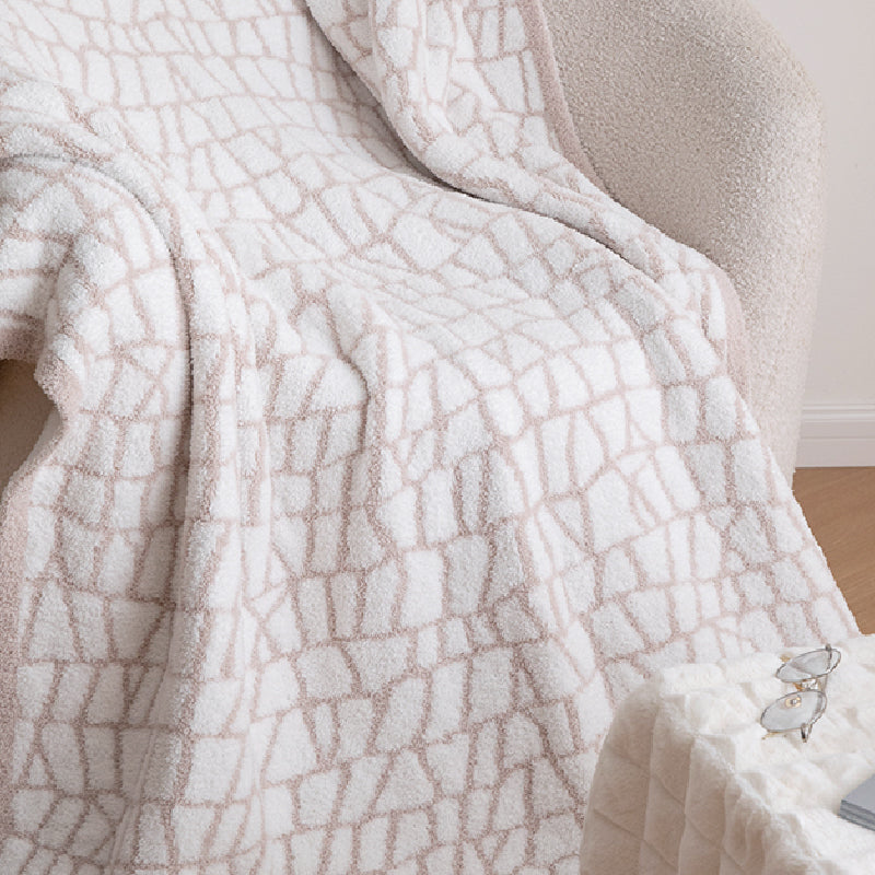 3color pastel block blanket