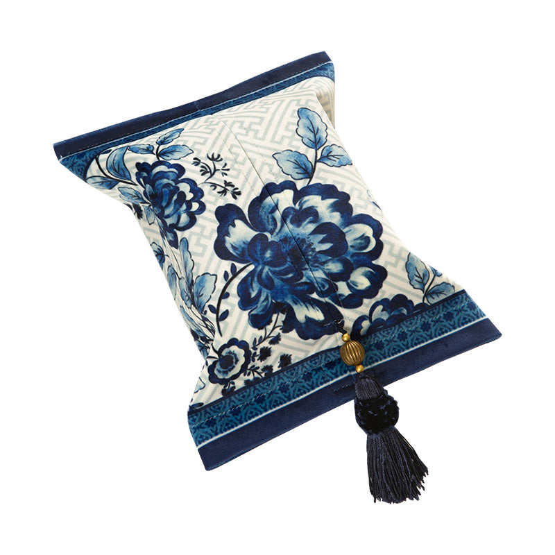 2design blue flower elegance tissue case