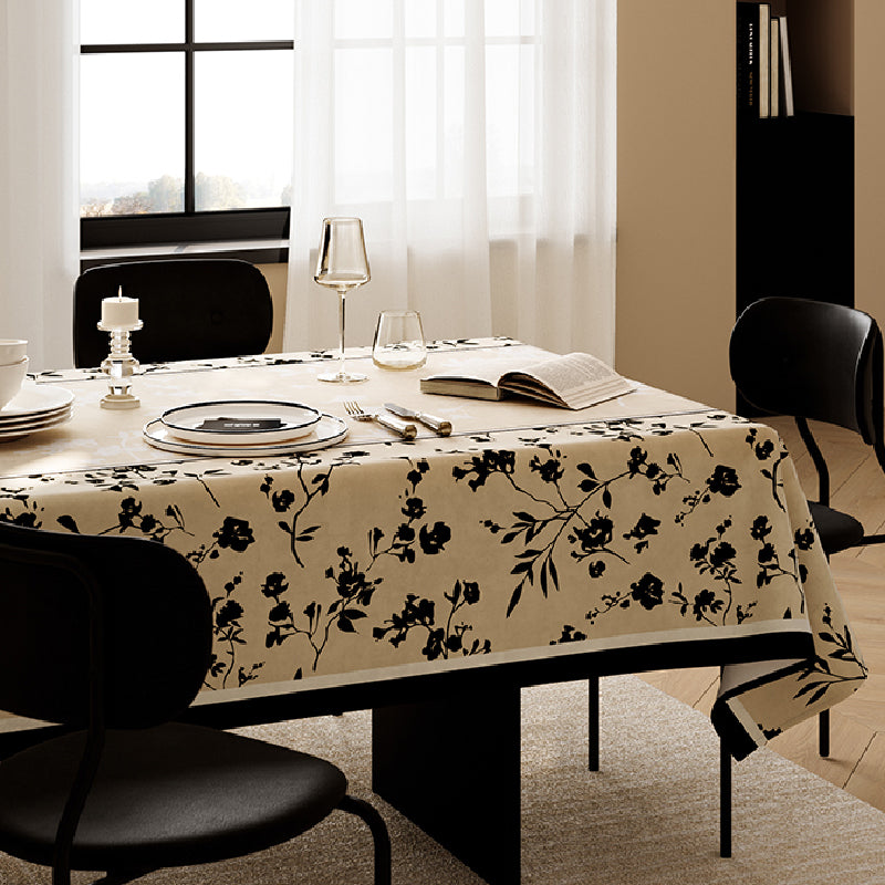 black moon light table cloth