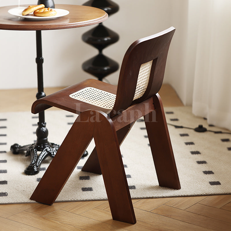 antique rattan wood chair(4colors)