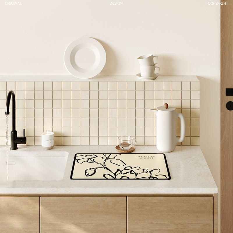 becomes bright nile flower sink mat