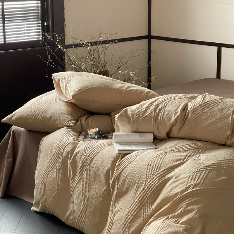 5color simple jacquard bedlinen set