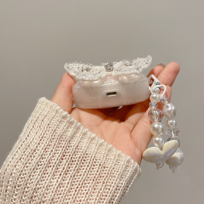 girly beads butterfly airpods case