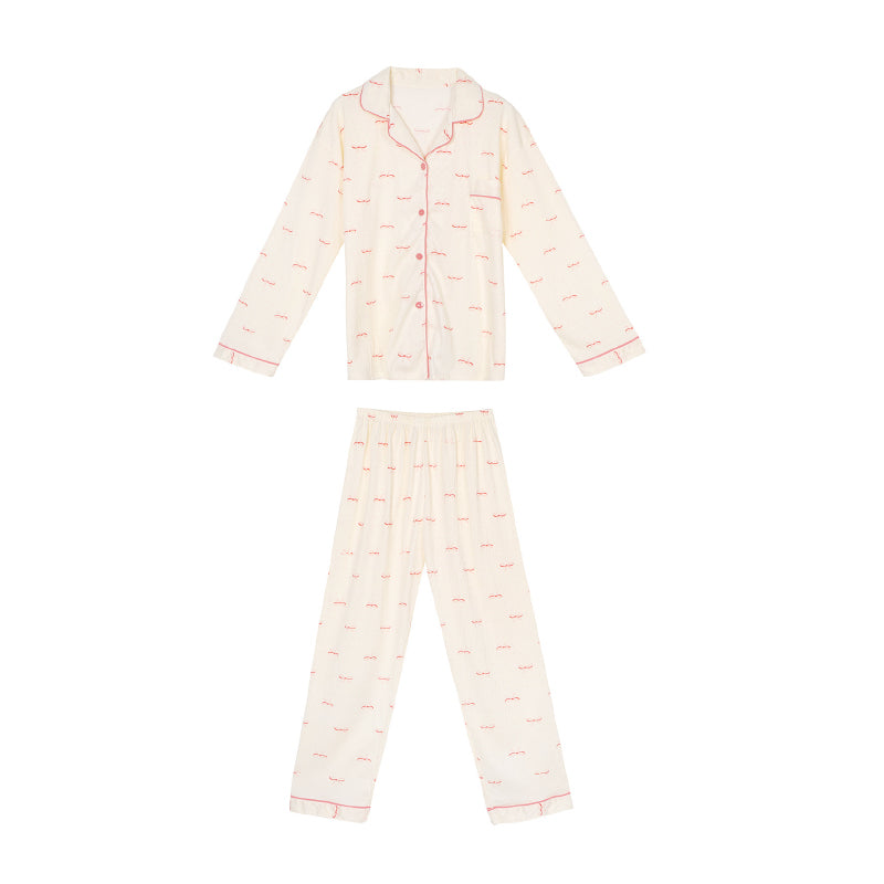 2type ribbon pink piping roomwear